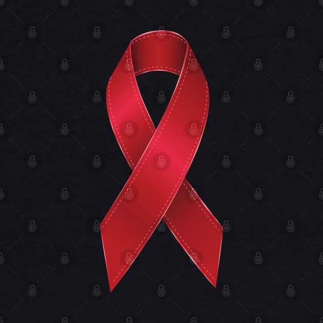 Red ribbon of awareness by AnnArtshock
